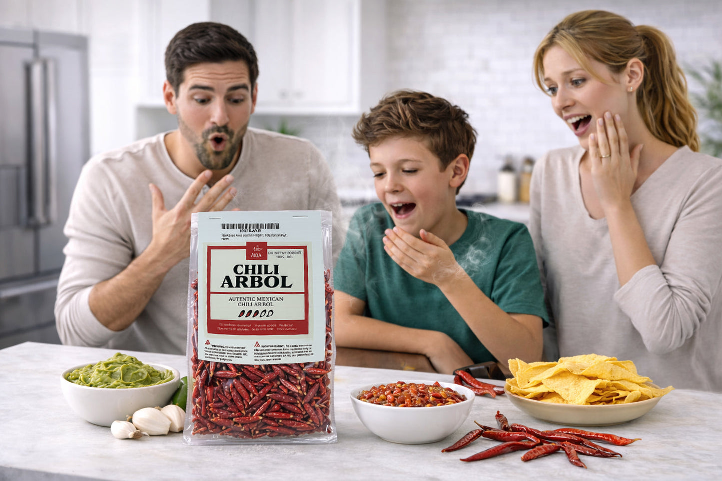 AKNA Authentic Dried Arbol Chili Peppers , 170g -6oz AKNA Foods