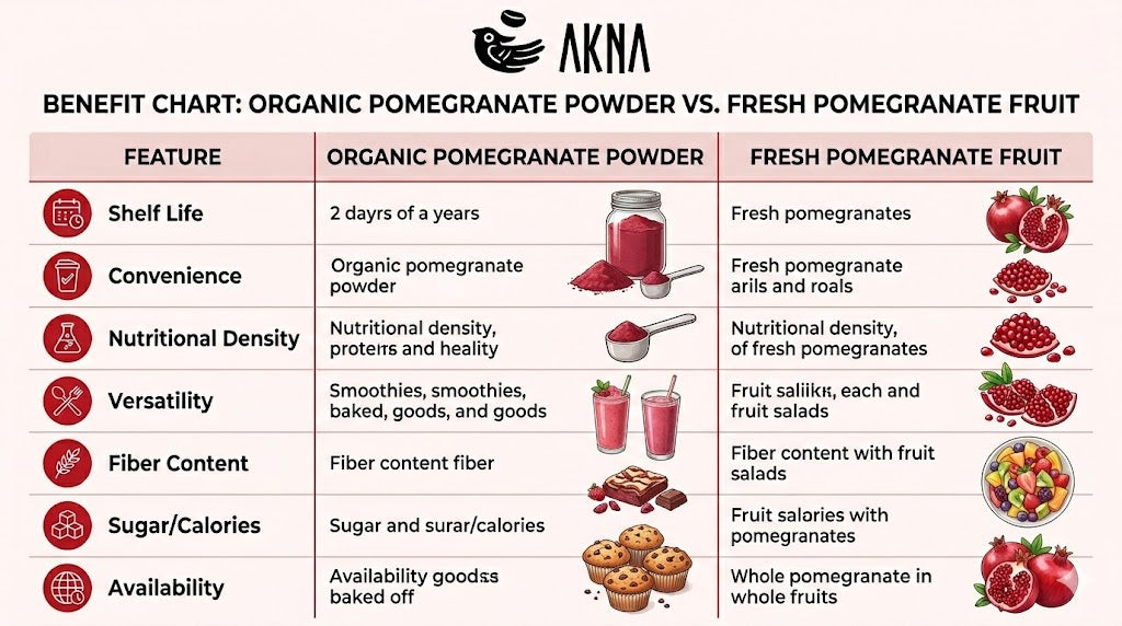 AKNA Organic Pomegranate Powder 227g, 8oz