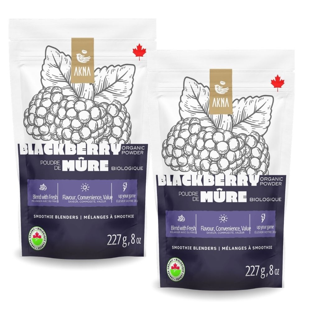 2 Pack AKNA Organic Blackberry Fruit Powder 445g total