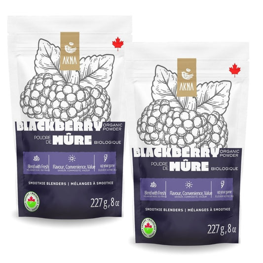 2 Pack AKNA Organic Blackberry Fruit Powder 445g total