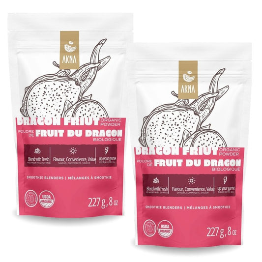 2 pack AKNA Organic Red Dragon Fruit Powder Total 445g