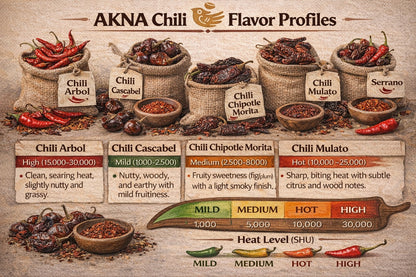AKNA Whole Chipotle Mulato Chili Peppers, 170g -6oz