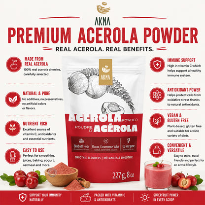 AKNA 🍒Acerola Power 8oz/227g AKNA Foods