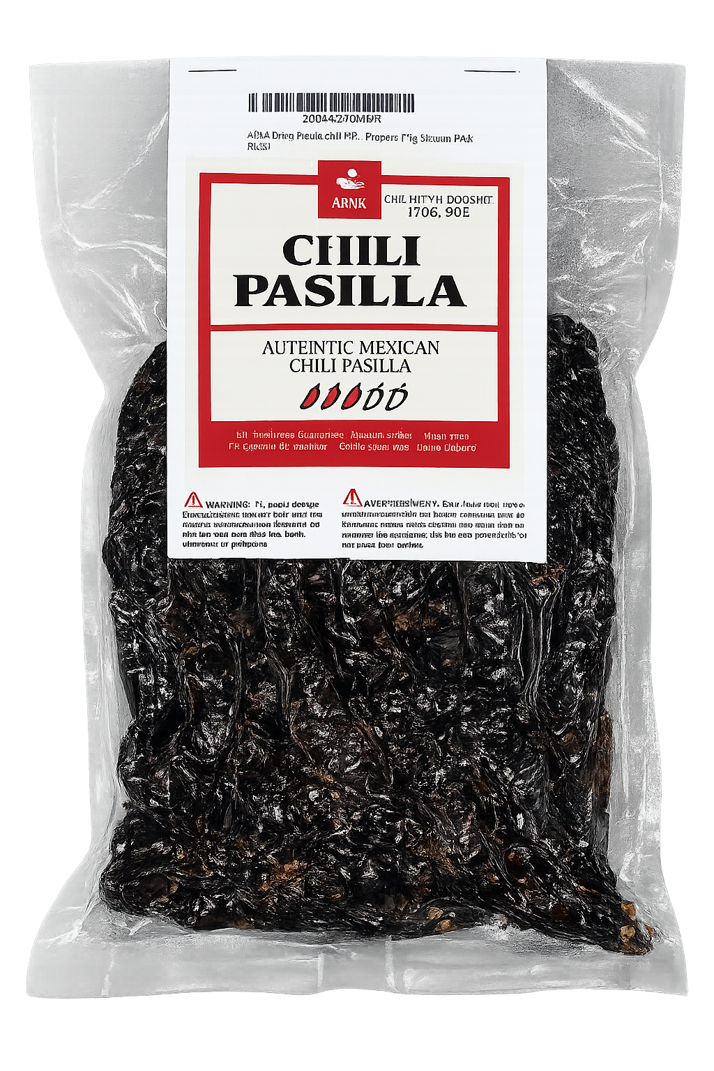 AKNA Authentic Dried Pasilla Negro Chili Peppers , 170g- 6oz AKNA Foods