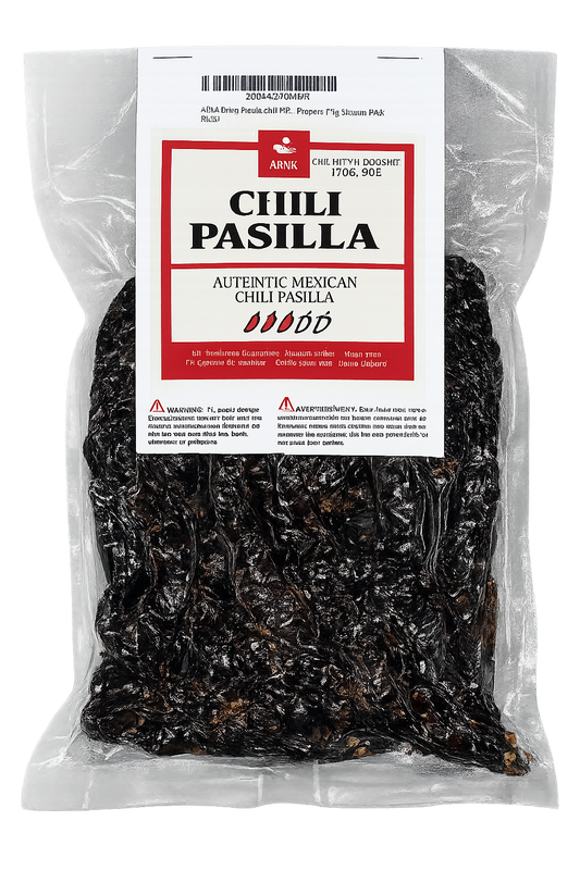 AKNA Authentic Dried Pasilla Negro Chili Peppers , 170g- 6oz