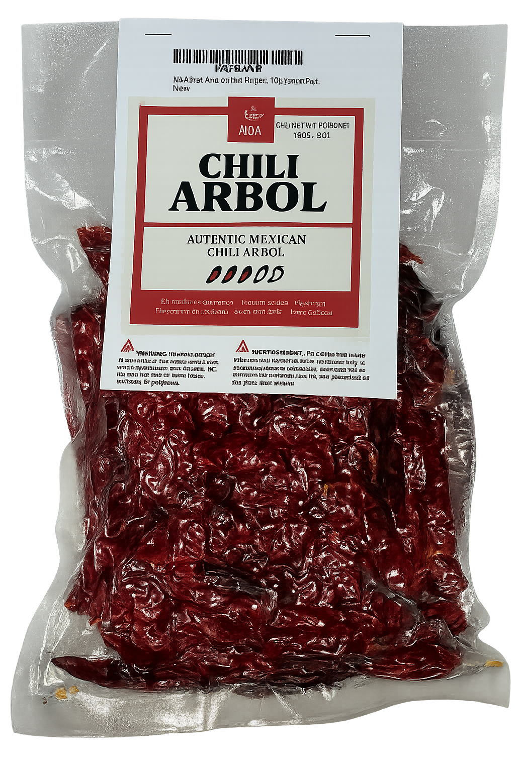 AKNA Authentic Dried Arbol Chili Peppers , 170g -6oz