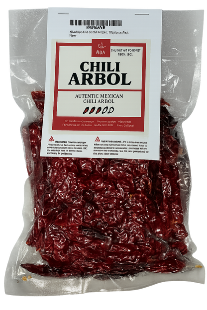 AKNA Authentic Dried Arbol Chili Peppers , 170g -6oz