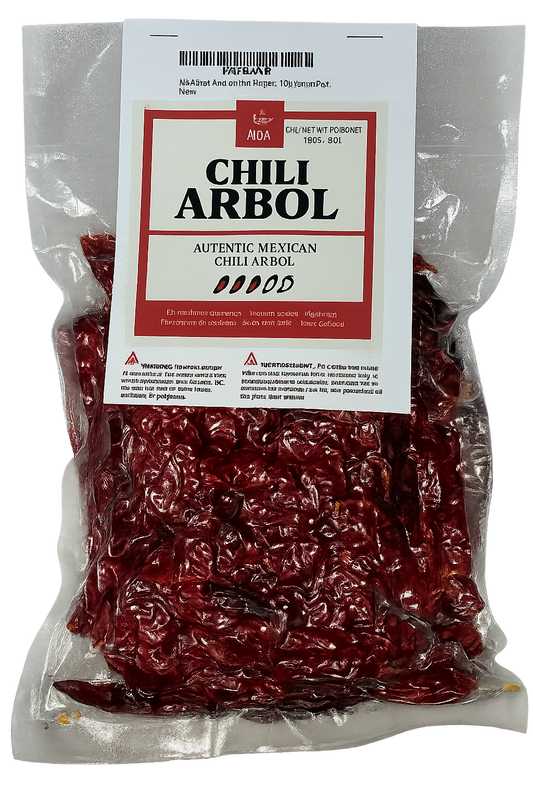 AKNA Authentic Dried Arbol Chili Peppers , 170g -6oz