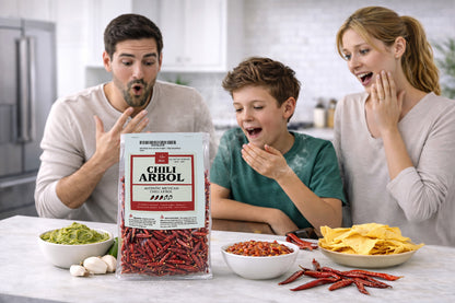 AKNA Authentic Dried Arbol Chili Peppers , 170g -6oz