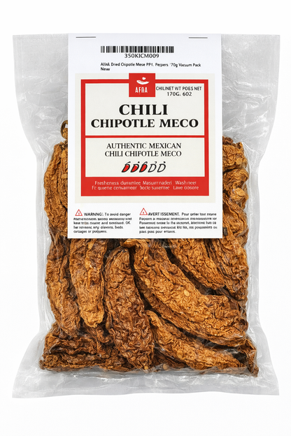 AKNA Whole Chipotle Meco Chili Peppers, 170g - 6oz