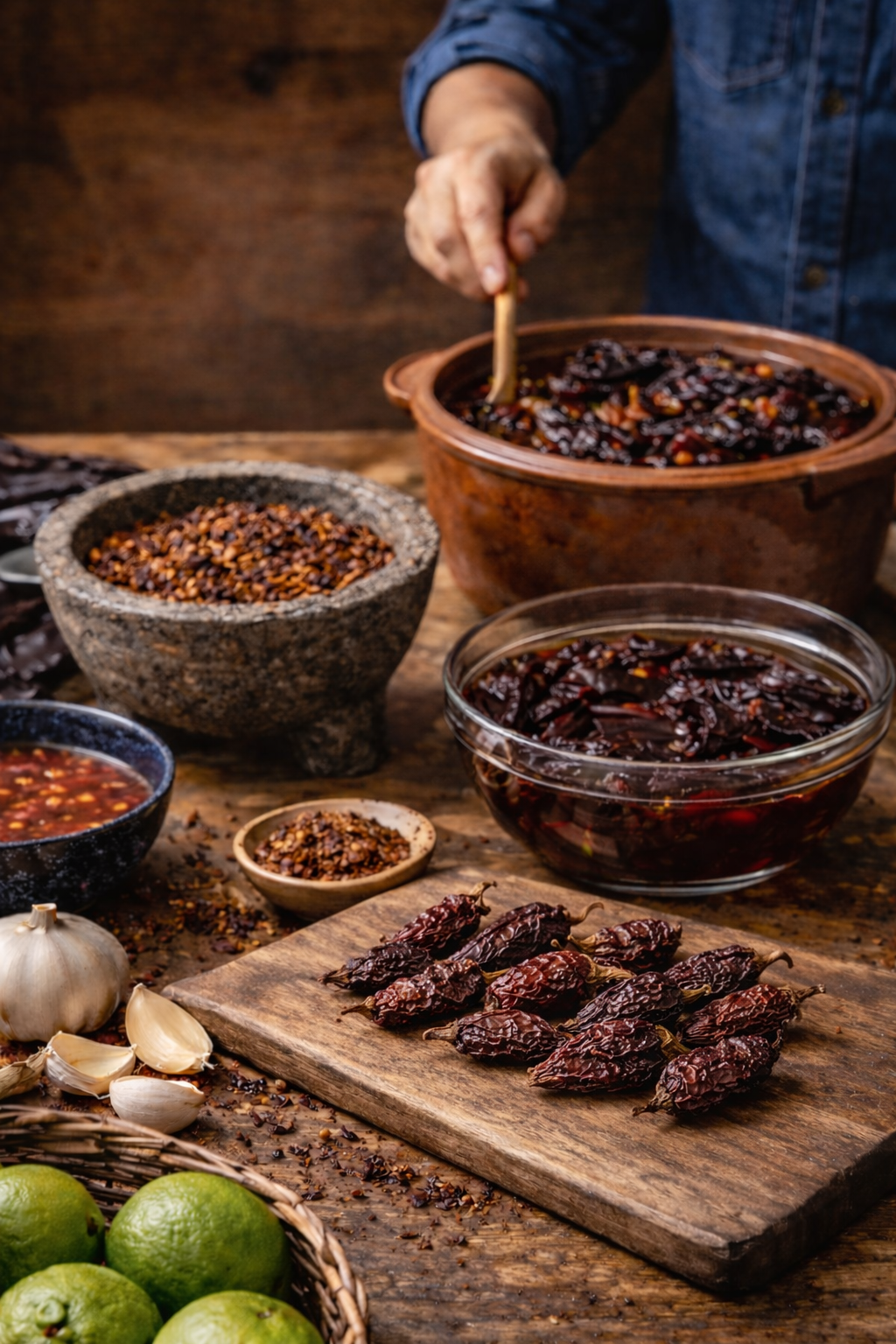 AKNA Dried Morita Chili Peppers 6 oz / 170g