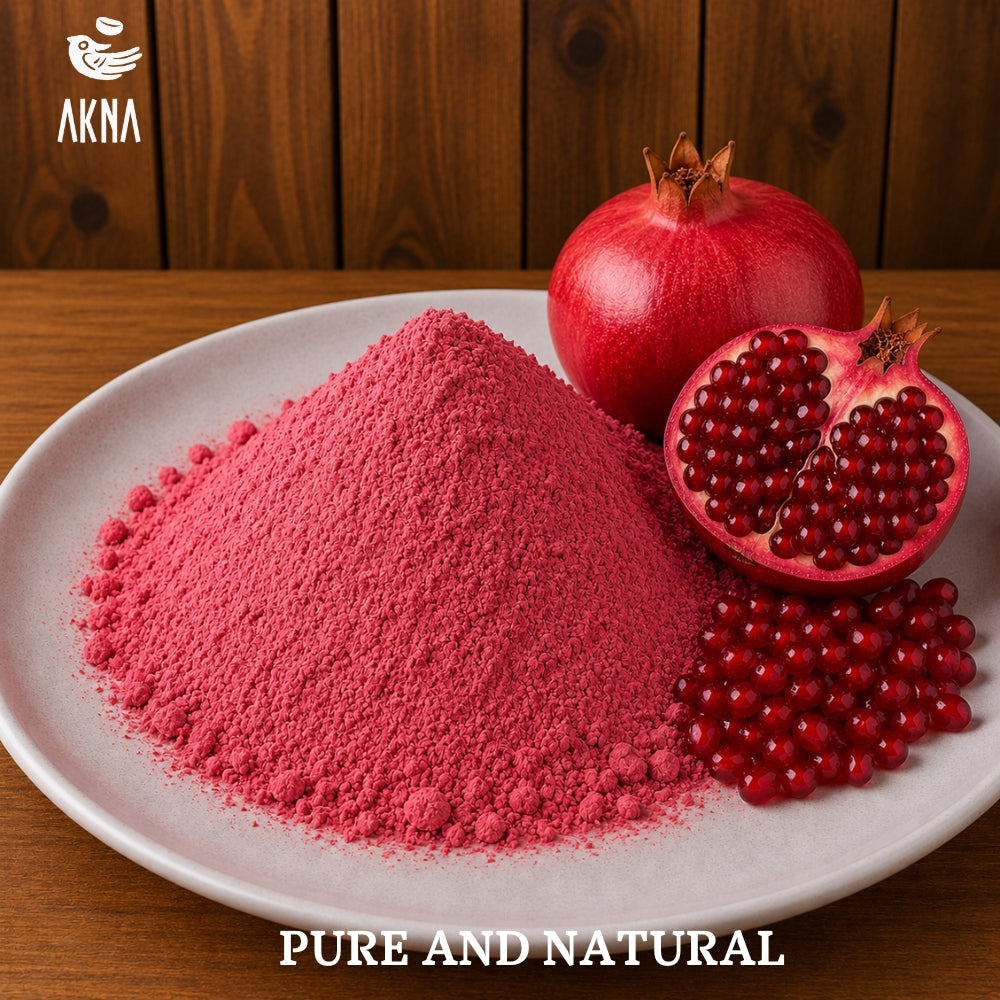 Pomegranate Powder - 2 Pack (2 x 227g / 16oz Total) Pure Superfood Fruit Powder for Smoothies, Baking & Yogurt - Non-GMO, Vegan, Gluten-Free - 2 Resealable Pouches Ak Na Foods