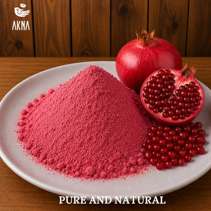 Pomegranate Powder - 2 Pack (2 x 227g / 16oz Total) Pure Superfood Fruit Powder for Smoothies, Baking & Yogurt - Non-GMO, Vegan, Gluten-Free - 2 Resealable Pouches Ak Na Foods
