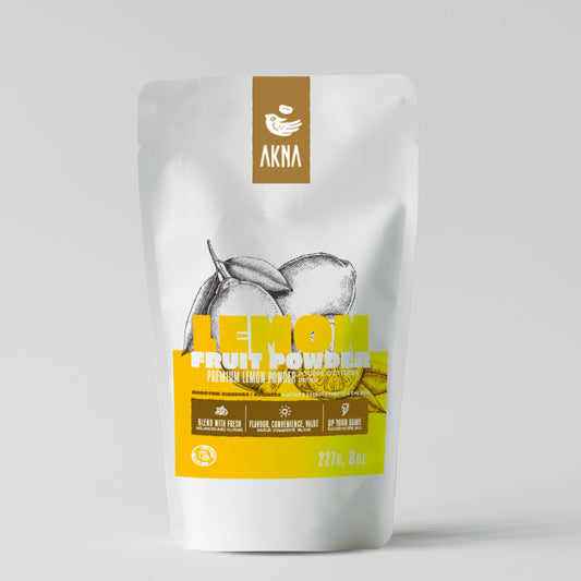 AKNA Premium Lemon Fruit Powder, 227g (8oz) Resealable Bag - 100% Pure Dehydrated Lemon Juice – All-Natural Flavor for Baking, Cooking, Smoothies and Seasoning – Convenient Fresh Lemon Alternative