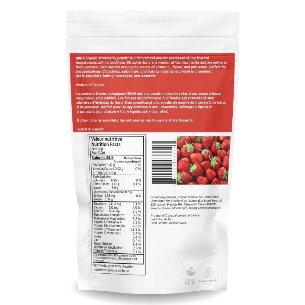 AKNA Organic Strawberry Fruit Powder, 227g