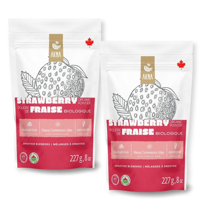 Two Pack AKNA Organic Strawberry Fruit Powder, 445g