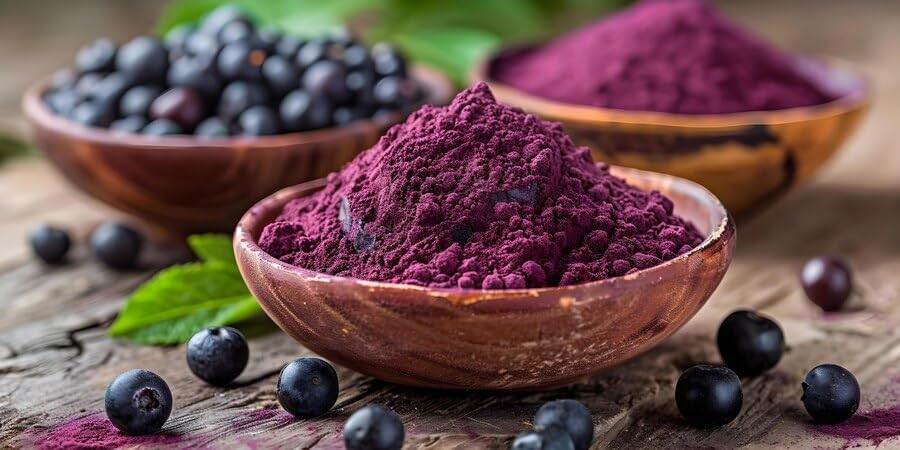 AKNA Premium Brazilian Açaí Powder, Resealable Bag, 227g (8 oz), easy mix for healthy drink and smoothies, Rich in Antioxidants – Non-GMO