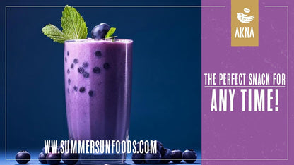 AKNA Organic Blueberry Powder - 227g - Canadian Blueberries - Antioxidant Rich, Vegan & Gluten-Free - Resealable Pouch